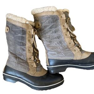 JBU 7M Women's Water Resistant Boots - Gray and Tan